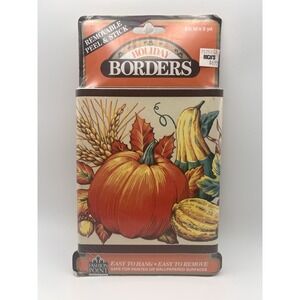 Deadstock Vtg Fashion Point Holiday Borders Thanksgiving Peel& Stick